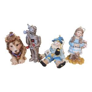 Complete SET Smithsonian Wizard of Oz Dorothy Tin Man Scarecrow Lion Ornaments